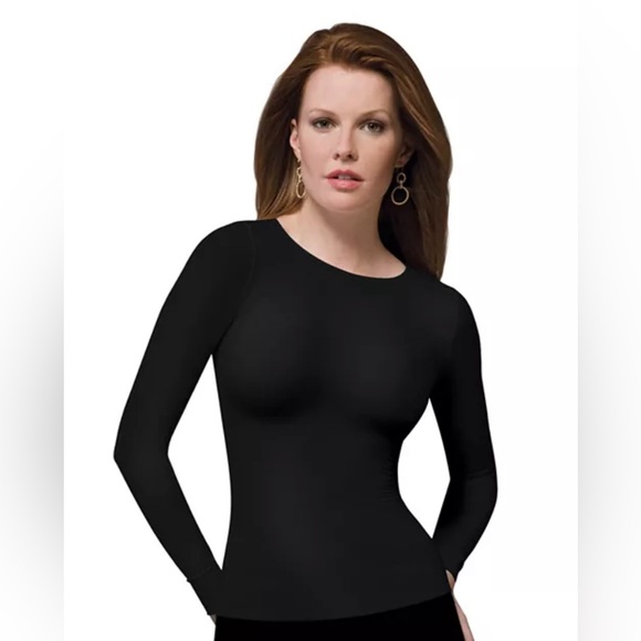 SPANX Tops - SPANX On Top and In Control Compression Long Sleeve Top in Black size Small